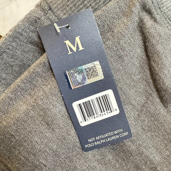 NWT US Polo Assn Womens Sz M Charcoal French Terry Sweatpants Slash Pockets - Picture 4 of 13